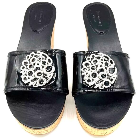 Coach Judith Patent Leather Wedges - Size 8.5 - Picture 1 of 8